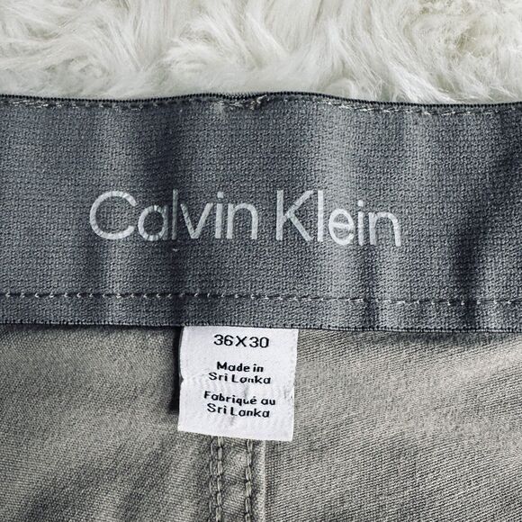 Calvin Klein Slim Infinite Flex Pants Mens 36x30 Measures 37x29 Beige Stone - Picture 3 of 12